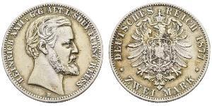 2 Mark Principality of Reuss-Greiz (1778 - 1918) 銀 Heinrich XXII (1859 - 1902)