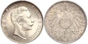 2 Mark 普魯士王國 (1701 - 1918) 銀 威廉二世 (德国)