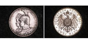 2 Mark 普魯士王國 (1701 - 1918) 銀 威廉二世 (德国)