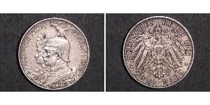 2 Mark 普魯士王國 (1701 - 1918) 銀 威廉二世 (德国)