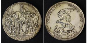 2 Mark 普魯士王國 (1701 - 1918) 銀 