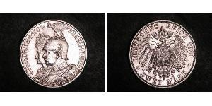 2 Mark 普魯士王國 (1701 - 1918) 銀 威廉二世 (德国)