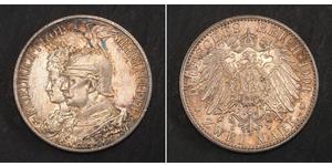 2 Mark 普魯士王國 (1701 - 1918) 銀 威廉二世 (德国)