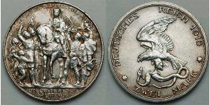 2 Mark 普魯士王國 (1701 - 1918) 銀 