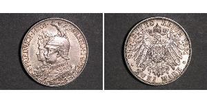 2 Mark 普魯士王國 (1701 - 1918) 銀 威廉二世 (德国)