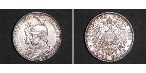 2 Mark 普魯士王國 (1701 - 1918) 銀 威廉二世 (德国)