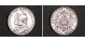 2 Mark 普魯士王國 (1701 - 1918) 銀 威廉二世 (德国)