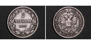 2 Mark 芬兰大公国 (1809 - 1917) 銀 亚历山大三世 (俄国) (1845 -1894)