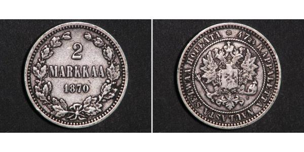 2 Mark 芬兰大公国 (1809 - 1917) 銀 亚历山大三世 (俄国) (1845 -1894)