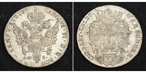 2 Mark / 32 Shilling Hamburg Silver Charles VI, Holy Roman Emperor (1685-1740)