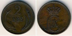 2 Ore Danemark Bronze 