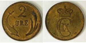 2 Ore Danemark Bronze 