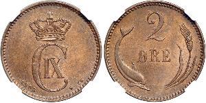 2 Ore Danemark Bronze 