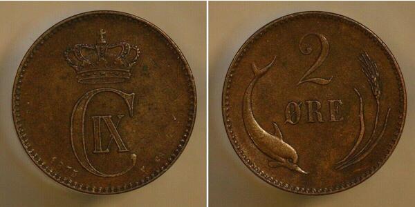 2 Ore Danemark Bronze 