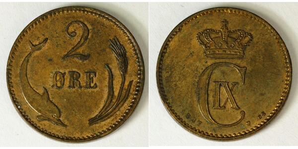 2 Ore Danemark Bronze 