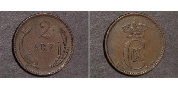 2 Ore Denmark Bronze 