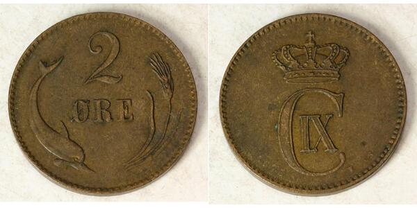 2 Ore Dänemark Bronze 