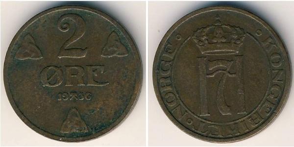 2 Ore Norvège Bronze 