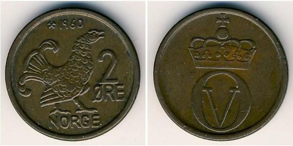 2 Ore Norway Bronze 