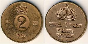 2 Ore Sweden Bronze 