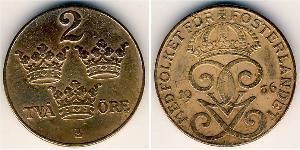 2 Ore Sweden Bronze 