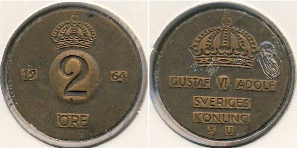 2 Ore Sweden Bronze 