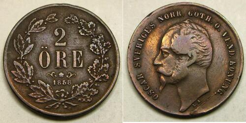 2 Ore Schweden Kupfer 