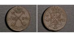 2 Ore Svezia  Adolf Frederick of Sweden (1710 - 1771)