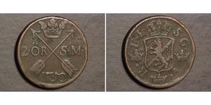 2 Ore Sweden  Adolf Frederick of Sweden (1710 - 1771)