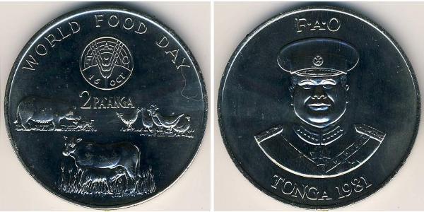 2 Paanga Tonga Kupfer/Nickel 