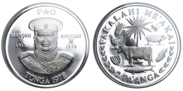 2 Paanga Tonga Silber 