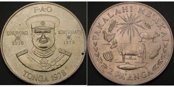 2 Paanga Tonga Silber 
