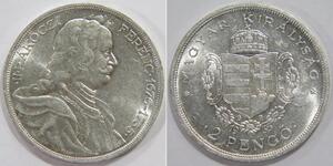 2 Pengo Kingdom of Hungary (1920 - 1946) Silver 