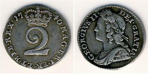 2 Penny Royaume-Uni Argent 