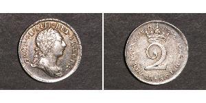 2 Penny Regno Unito di Gran Bretagna (1707-1801) Argento Giorgio III (1738-1820)