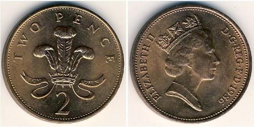 2 Penny Royaume-Uni Bronze 