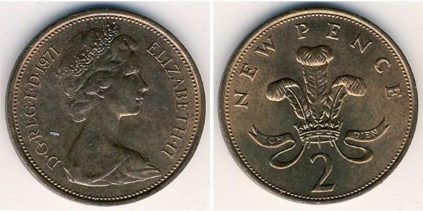 2 Penny Royaume-Uni Bronze 