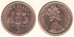 2 Penny Gibilterra Bronzo 