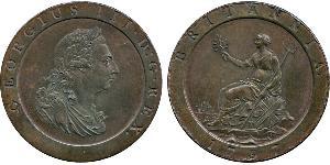 2 Penny Reino de Gran Bretaña (1707-1801) Cobre Jorge III (1738-1820)