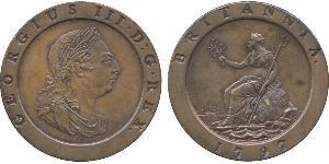 2 Penny Reino de Gran Bretaña (1707-1801) Cobre Jorge III (1738-1820)