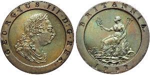 2 Penny Reino de Gran Bretaña (1707-1801) Cobre Jorge III (1738-1820)