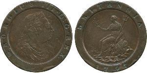 2 Penny Reino de Gran Bretaña (1707-1801) Cobre Jorge III (1738-1820)