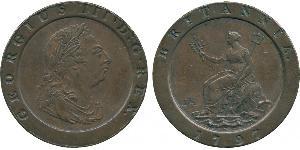 2 Penny Reino de Gran Bretaña (1707-1801) Cobre Jorge III (1738-1820)