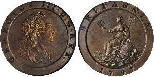 2 Penny Reino de Gran Bretaña (1707-1801) Cobre Jorge III (1738-1820)