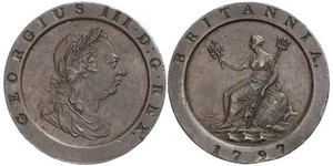 2 Penny Reino de Gran Bretaña (1707-1801) Cobre Jorge III (1738-1820)