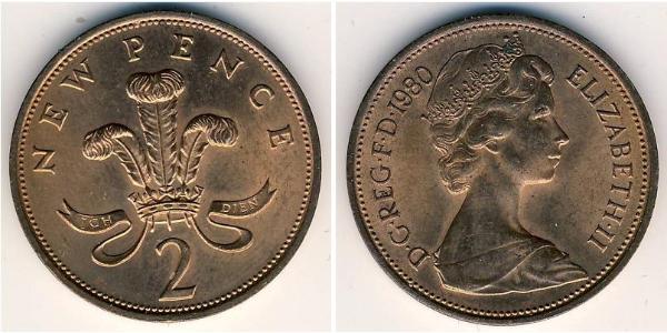 2 Penny United Kingdom (1922-) Copper Elizabeth II (1926-2022)
