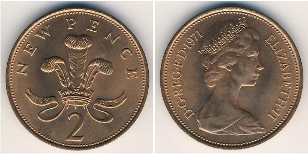 2 Penny United Kingdom (1922-) Copper Elizabeth II (1926-2022)