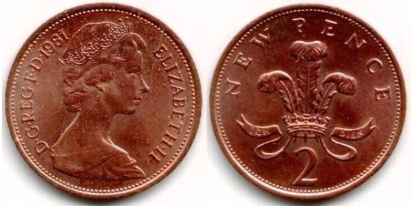 2 Penny United Kingdom (1922-) Copper Elizabeth II (1926-2022)