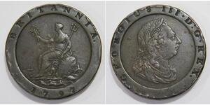 2 Penny Royaume de Grande-Bretagne (1707-1801) Cuivre George III (1738-1820)