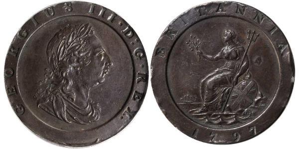 2 Penny Royaume de Grande-Bretagne (1707-1801) Cuivre George III (1738-1820)